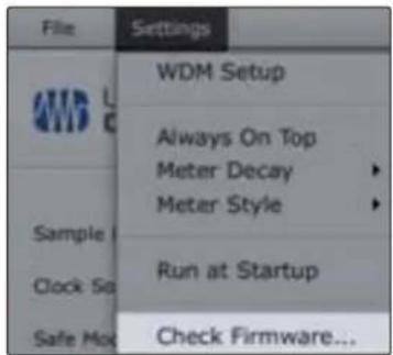 PRESONUS StudioLive 24.4.2AI - Settings : Check Firmware Analyse votre StudioLive et met à jour le firmware - 1