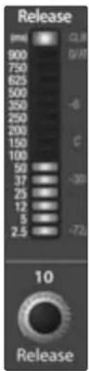 PRESONUS StudioLive 24.4.2AI - Compressor Règle et affiche la durée de Release relâchement (Release) du compresseur pour la voie ou le bus de sortie sélectionné. - 1