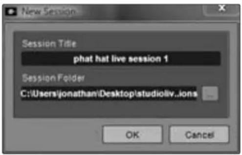 PRESONUS StudioLive 24.4.2AI - Création d'une nouvelle session : - 1