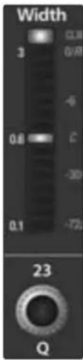PRESONUS StudioLive 24.4.2AI - Commande Règle et affiche le rapport Q de la High Q bande de fréquences haute. - 1