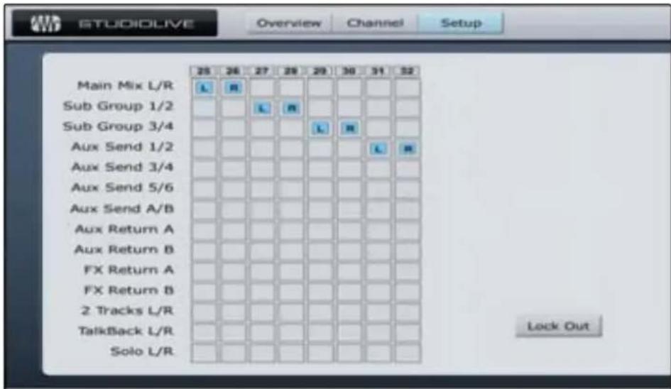 PRESONUS StudioLive 24.4.2AI - VSL : onglet Setup - 1