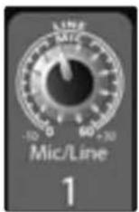 PRESONUS StudioLive 24.4.2AI - Commande de Règle le niveau de gain d'entrée. compensation de niveau - 1