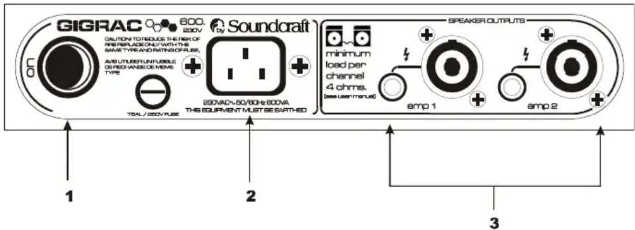 SOUNDCRAFT Gicrac 600 - GigRac 600 — Face arrièreGigRac 600 — Face - 1