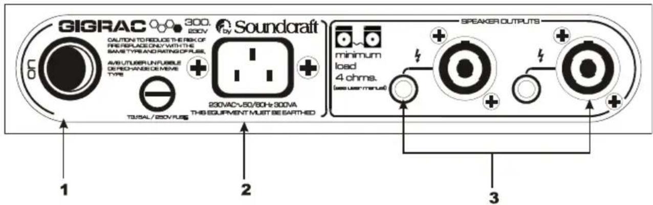 SOUNDCRAFT Gicrac 600 - GigRac 300 — Face arrièreGigRac 300 — Face - 1