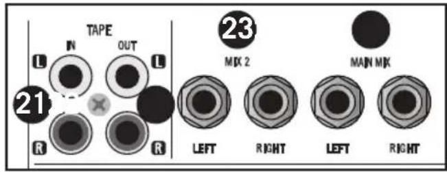 SAMSON MXP124 - TAPE IN / Entreie Bande (jacks - 1