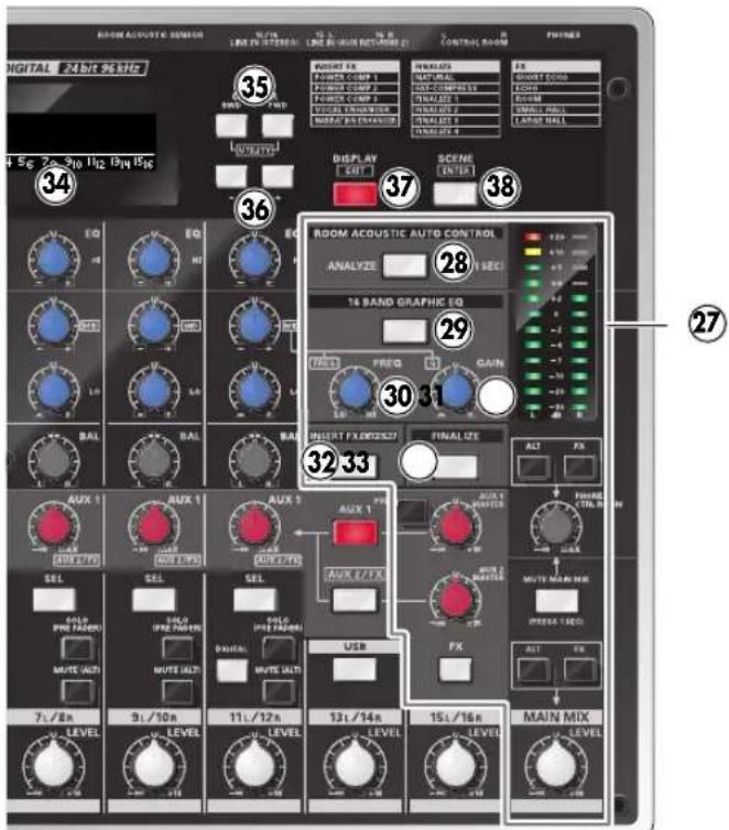 ROLAND M16DX - Touches FX - 1