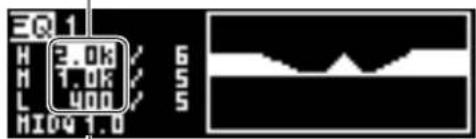 ROLAND M16DX - Fréquence centrale - 1