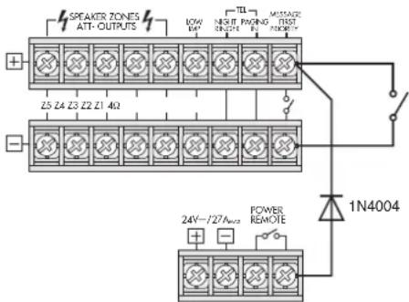 Monacor PA1120PTT - Schakelaar voor (automatische) aankondigingen in alle zones - 1