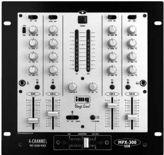 Monacor MPX300 USB - STEREO-DJ-MISCHPULT MIT USB-SCHNITTSTELLE - 1