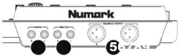 NUMARK NV - Panel trasero - 2