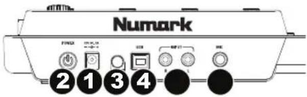 NUMARK NV - Rear Panel - 1