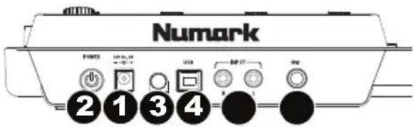 NUMARK NV - Panneau arrière - 1