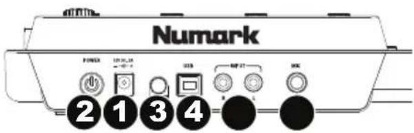 NUMARK NV - Panel trasero - 1
