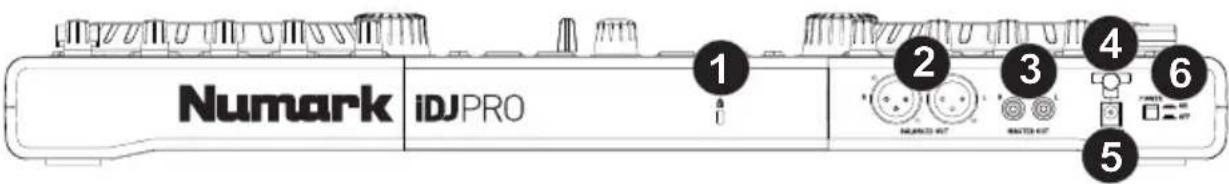 NUMARK IDJ PRO - REAR PANEL - 1