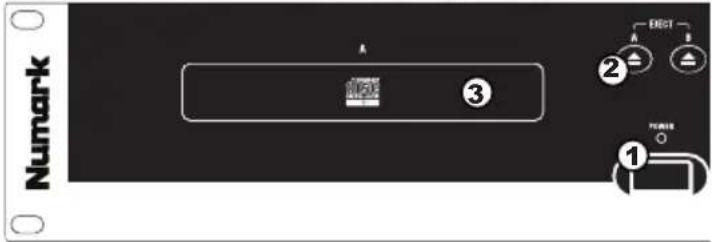 NUMARK CDN450 - CARACTERÍSTICAS DEL PANEL FRONTAL - 2