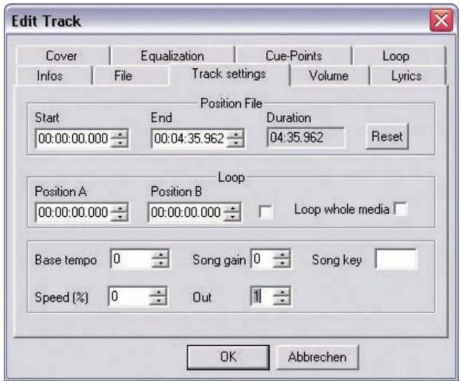 Reloop Spin!2 - Track Settings - 1