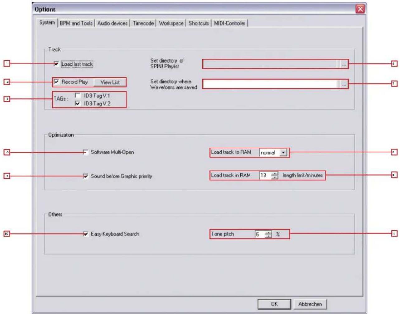 Reloop Spin!2 - Options - 1