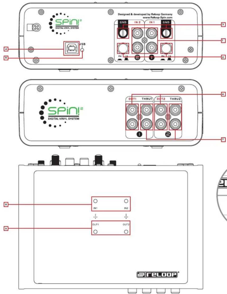 Reloop Spin!2 - ANSCHLUSS UND SOFTWAREINSTALLATION - 1