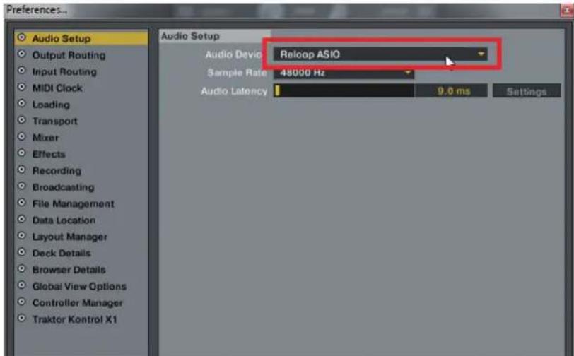 Reloop Mixage Interface Edition MK2 - 3.3.1.AUDIO SETUP - 1