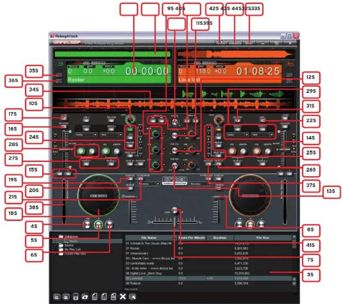 Reloop Digital Jockey Controller edition - VUE D'ENSEMBLE CONTROLEUR ET LOGICIEL - 1