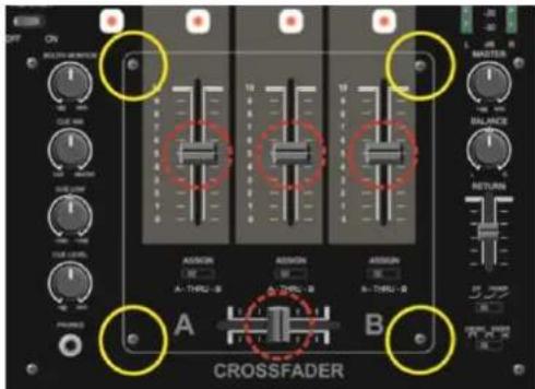 DAP-Audio Core Mix3 USB - Remplacement d'un (cross)fader - 1