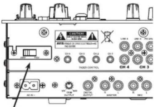 American Audio Q2422 Pro - SÉLECTION DU VOLTAGE DE LIGNE - 1