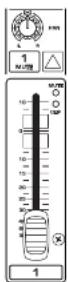 BEHRINGER Xenyx 1222 FX - Interruptores Pan, Mute y fader del canal2.1.4 - 1