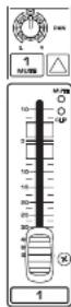 BEHRINGER Xenyx 1222 FX - Pan, Mute-schakelaar en kanaal-fader2.1.4 - 1