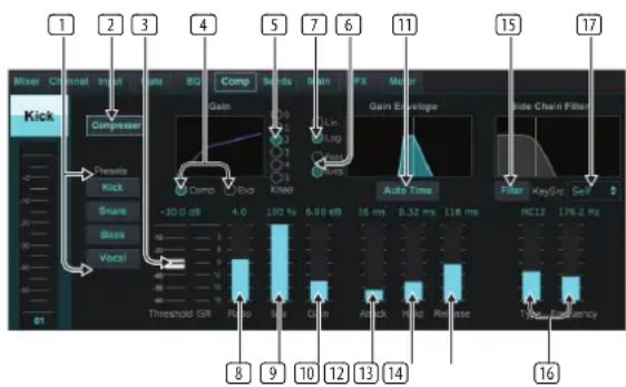 BEHRINGER X Air XR12 - Onglet Comp - 1