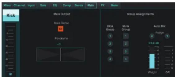 BEHRINGER X Air XR12 - Onglet principal - 1
