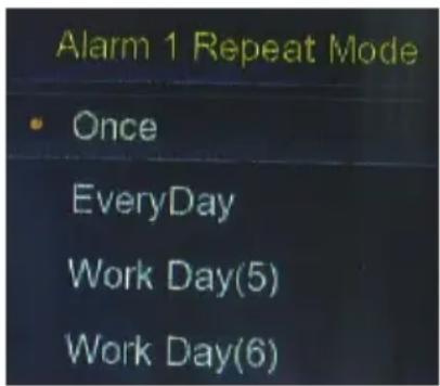 XORO HMT 350 - Mode de répétition d'alarme - 1