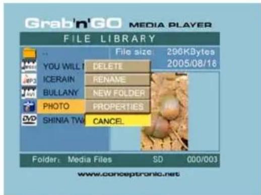 CONCEPTRONIC CMED3PLUS - Operations in file library - 1