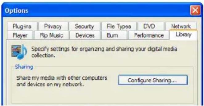 Eminent EM7195 - Turning your computer into a UPnP server using Windows media player 11 - 1