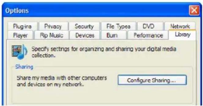 Eminent EM7180 - Turning your computer into a UPnP server using Windows media player 11 - 1