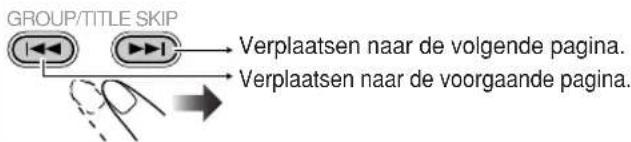JVC SPUXG60 - Naar de volgende of voorgaande pagina van het huidige menu gaan: - 1