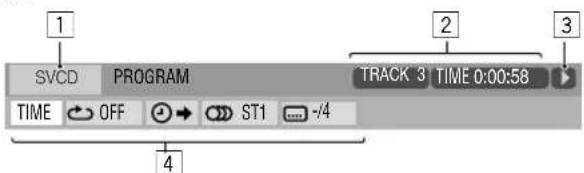 JVC SPUXG49 - Information des barres sur l'écran - 3