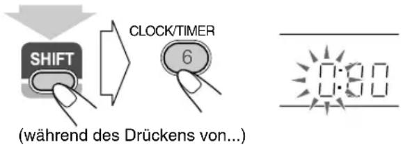 JVC SPUXG49 - 1Aktiviert den Uhreinstellung-Modus. - 1