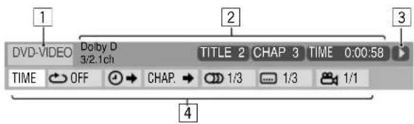 JVC SPUXG49 - Information über On-Screen-Leiste - 1