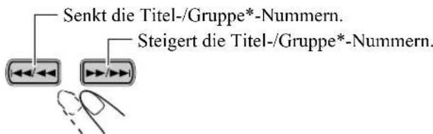 JVC SPUXG46 - Zum Wählen eines Titels / einer Gruppe\* - 1