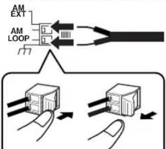 JVC SPFSXA1 - Collegamento dell'antenna a telaio AM (in dotazione) - 2