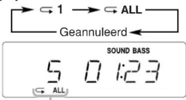 JVC CAUXS10 - Druk herhaaldelijk op REPEAT/PTY SEARCH als de cd als geluidsbron fungeert. - 2
