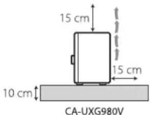 JVC CAUXG980 - Attenzione: Per una corretta ventilazione - 2