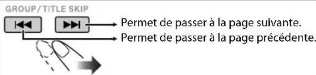 JVC CAUXG980 - Pour passer à la page suivante ou précédente du menu actuel: - 1