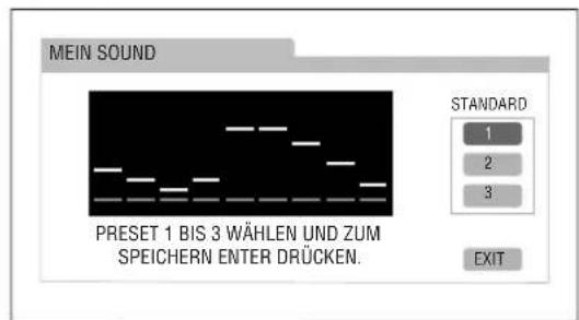 JVC CAUXG980 - Wählen Sie eine Voreinstellungsnummer von 1 bis 3 zur Speicherung des Entzerrungsmusters. - 2