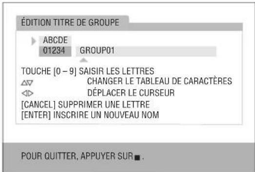 JVC CAUXG950 - Sélectionner la plage ou le groupe dont vous souhaitez modifier le titre. - 7