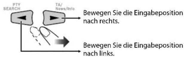 JVC CAUXG950 - Zum Bewegen der Zeichen-Eingabeposition - 1