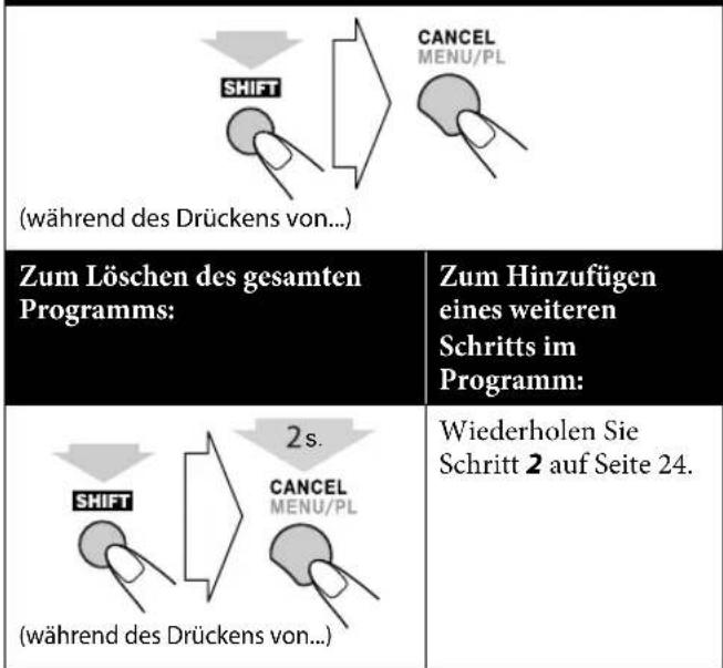 JVC CAUXG500 - ■ Zum Modifizieren des Programms - 1