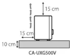 JVC CAUXG500 - ATTENZIONE: Per una corretta ventilazione - 2
