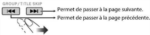 JVC CAUXG500 - Pour passer à la page suivante ou précédente du menu actuel: - 1