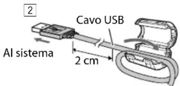 JVC CAUXG500 - Come applicare il filtro a nucleo di ferrite - 2